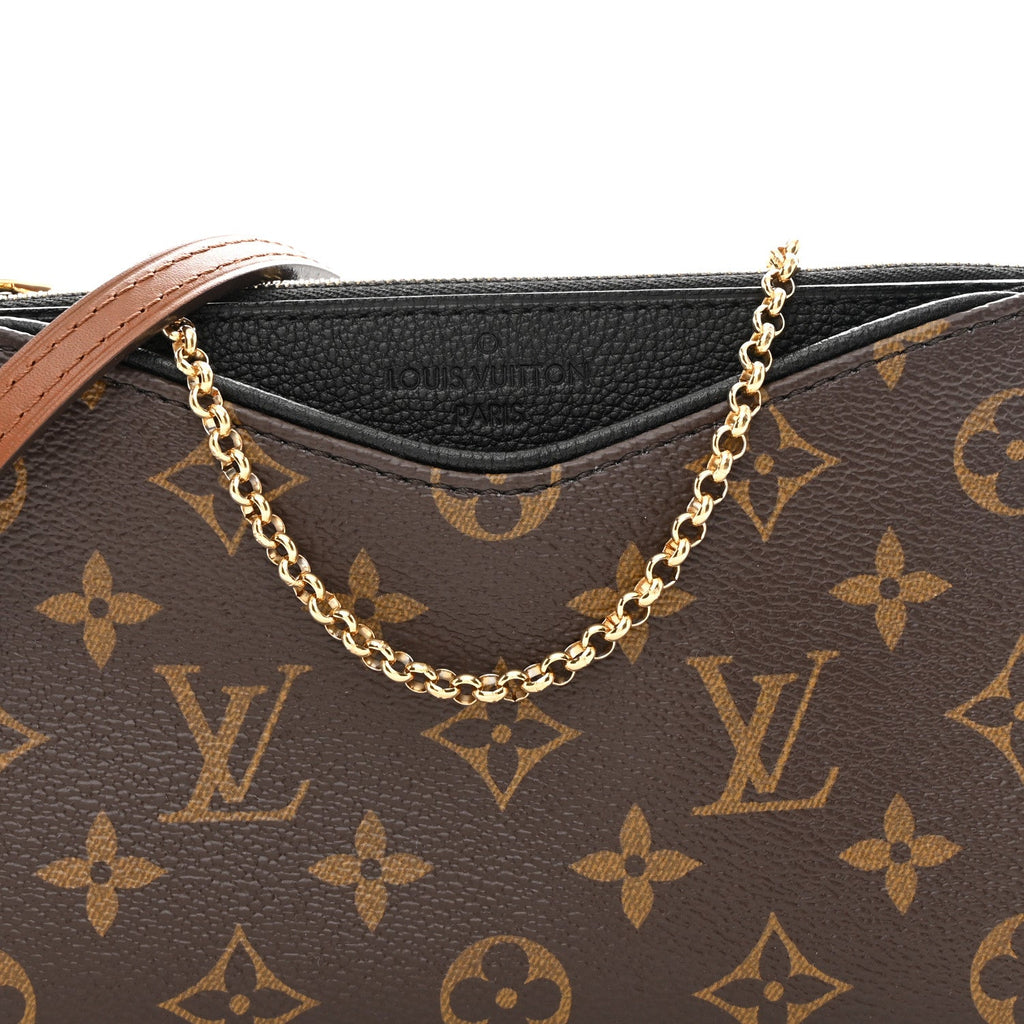 Louis Vuitton Monogram Pallas Clutch Black