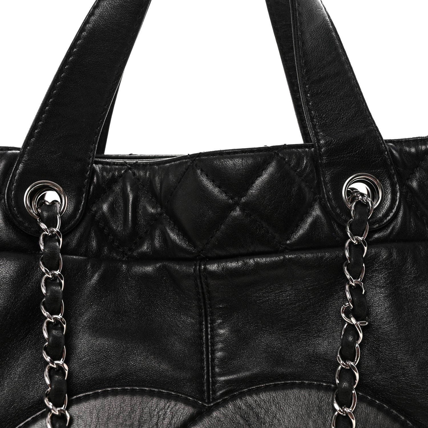 Chanel Calfskin Large Trianon Tote Black
