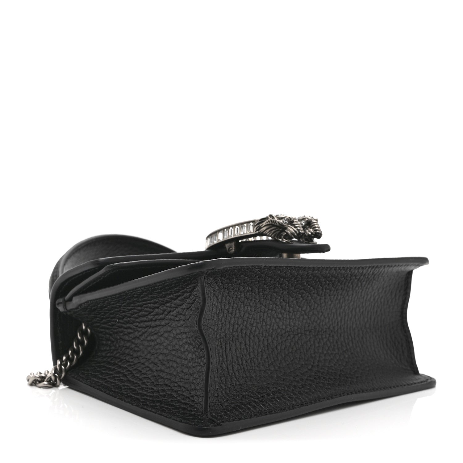 Gucci Dollar Calfskin Crystal Mini Dionysus Top Handle Bag Black Crystal