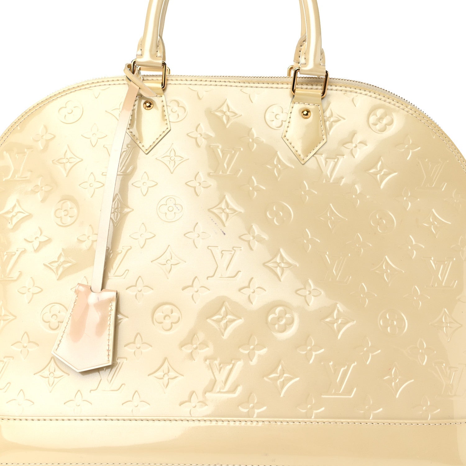 Louis Vuitton Vernis Alma GM Blanc Corail