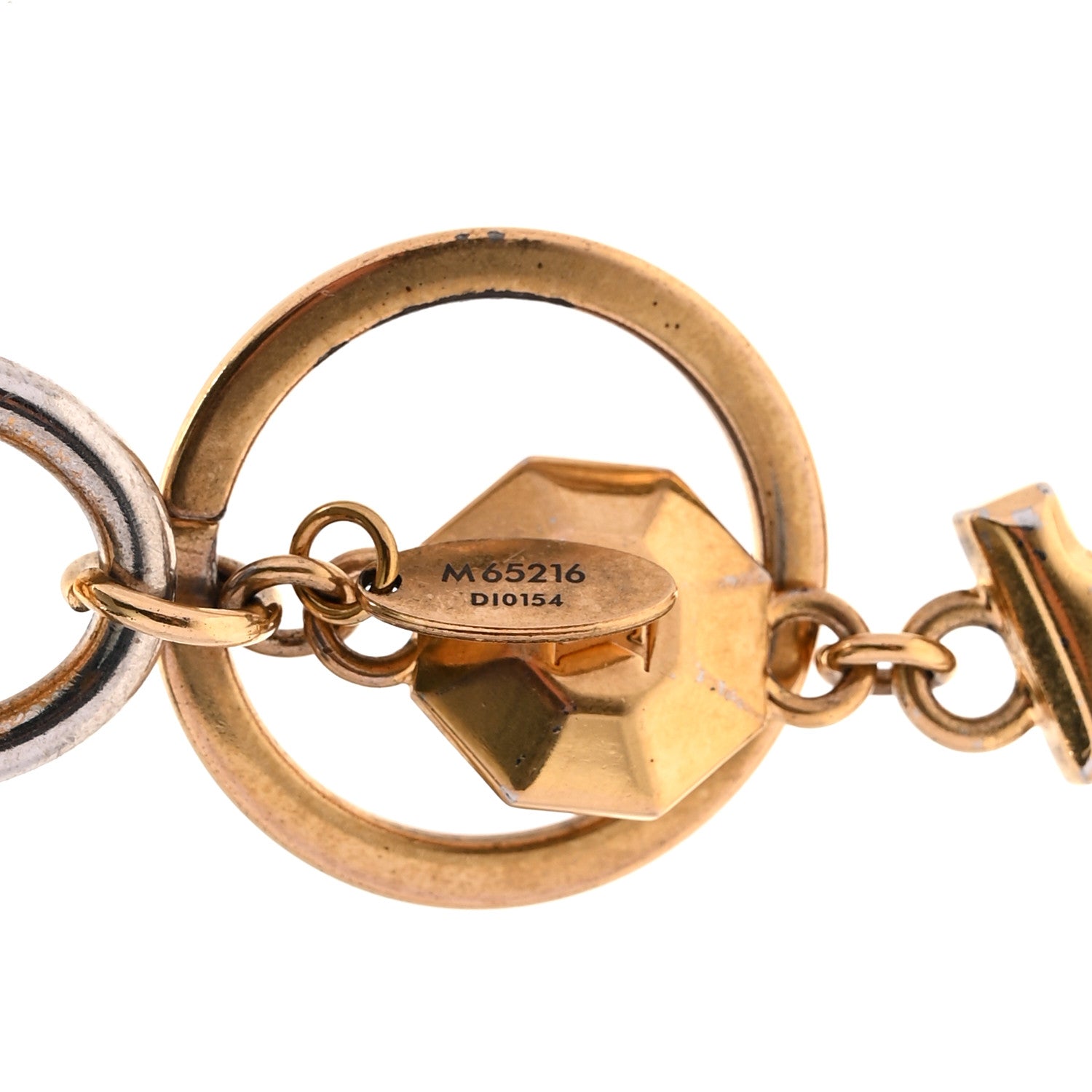 Louis Vuitton Metal LV Facettes Bag Charm Key Holder Gold