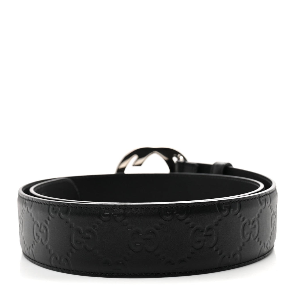 Gucci Guccissima Signature Interlocking G 40mm Belt 85 34 Black