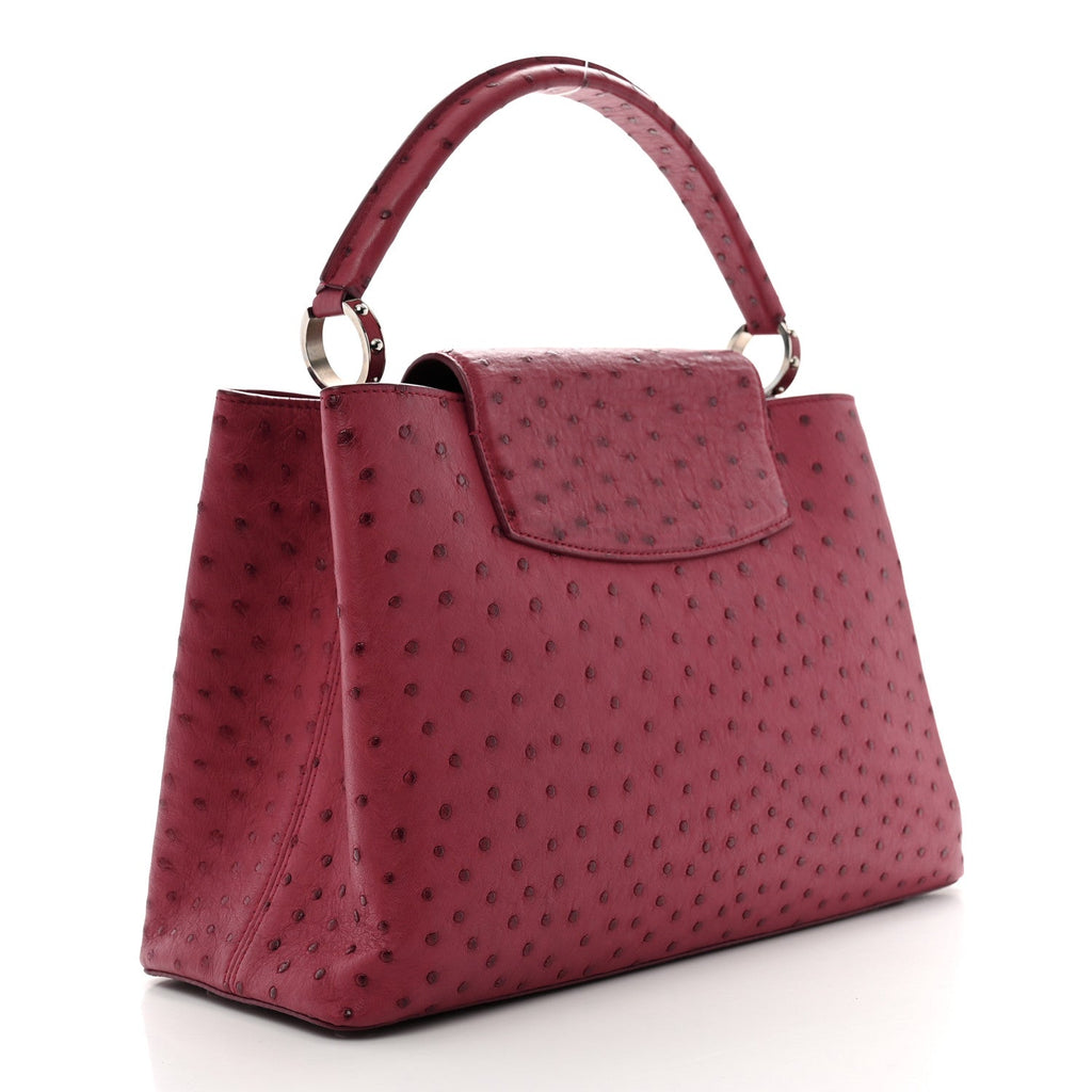 Louis Vuitton Ostrich Capucines MM Fuchsia