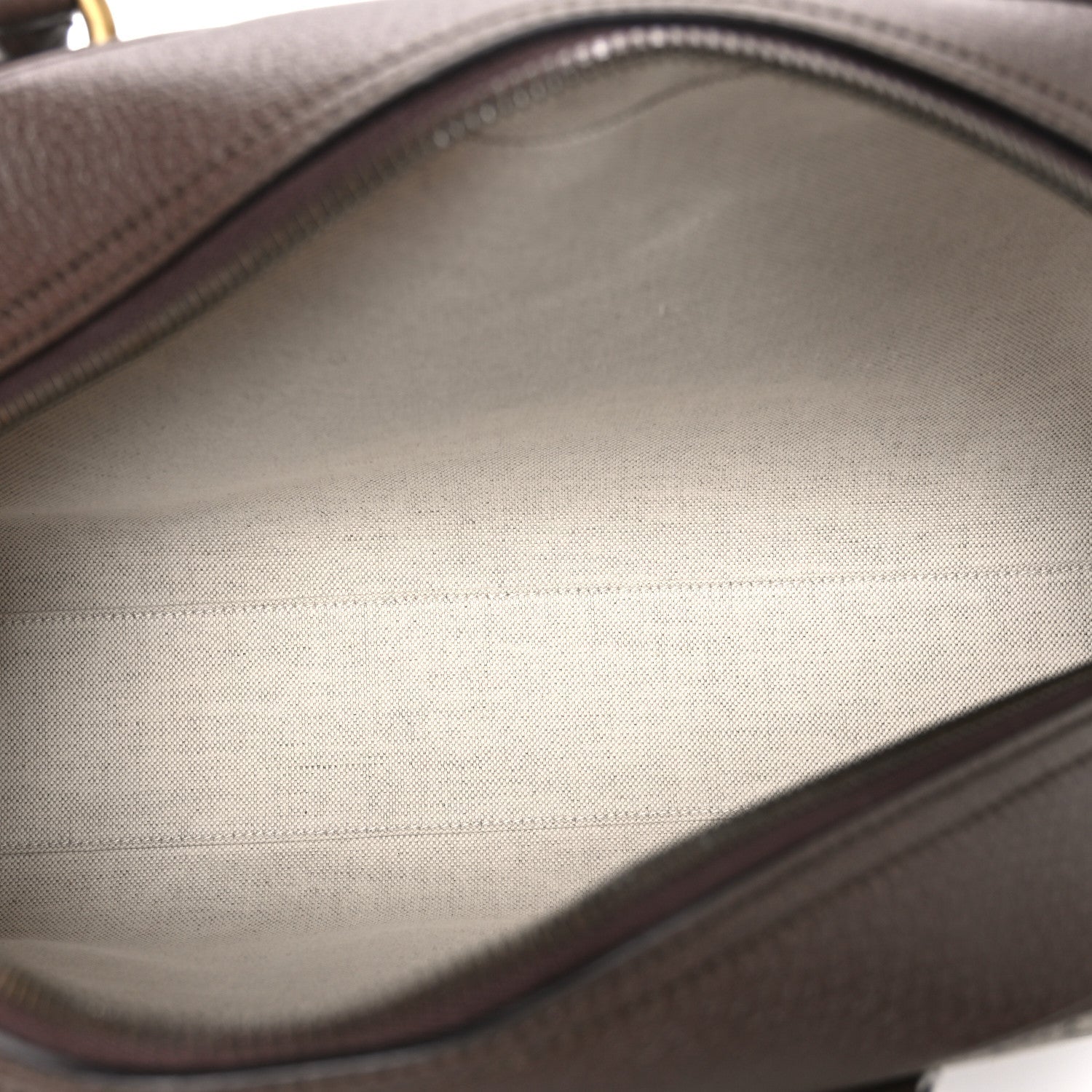 Gucci GG Supreme Monogram Textured Dollar Calfskin Web Medium Savoy Bowling Bag Beige Ebony New Acero