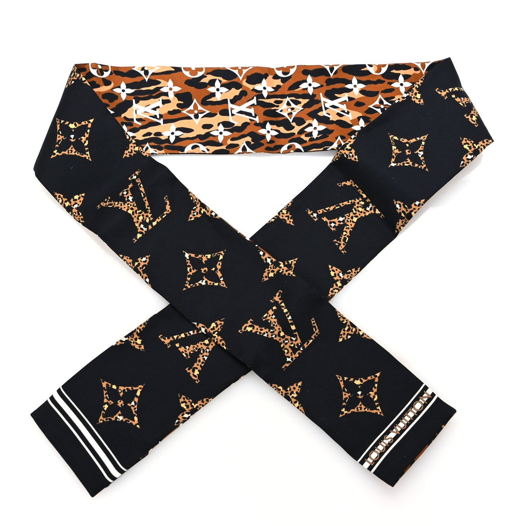 Louis Vuitton Silk Monogram Giant Jungle Bandeau Black
