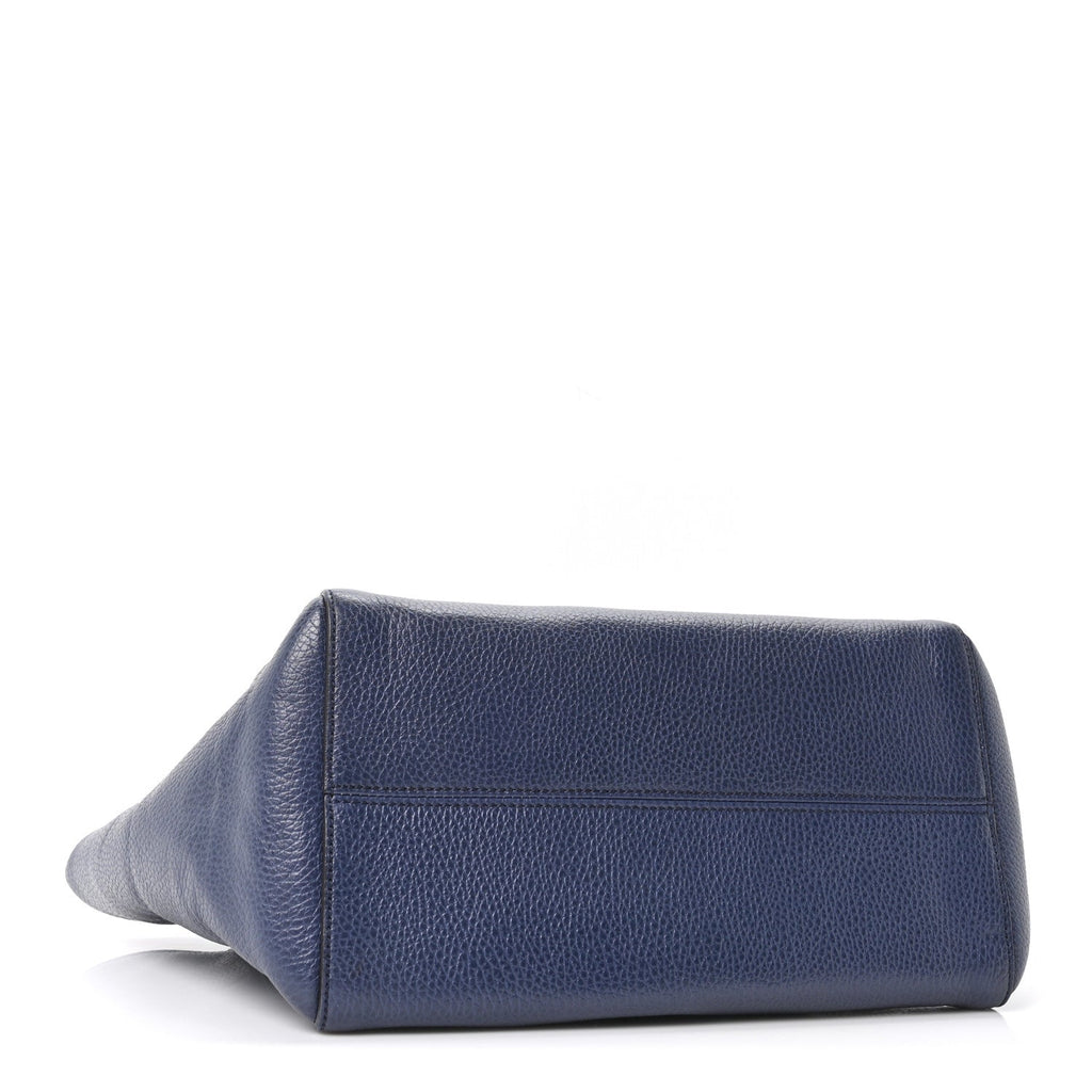 Gucci Dollar Calfskin Small Swing Tote Classic Marine Deep Cobalt