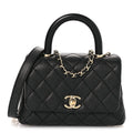 Chanel Caviar Quilted Extra Mini Coco Handle Flap Black