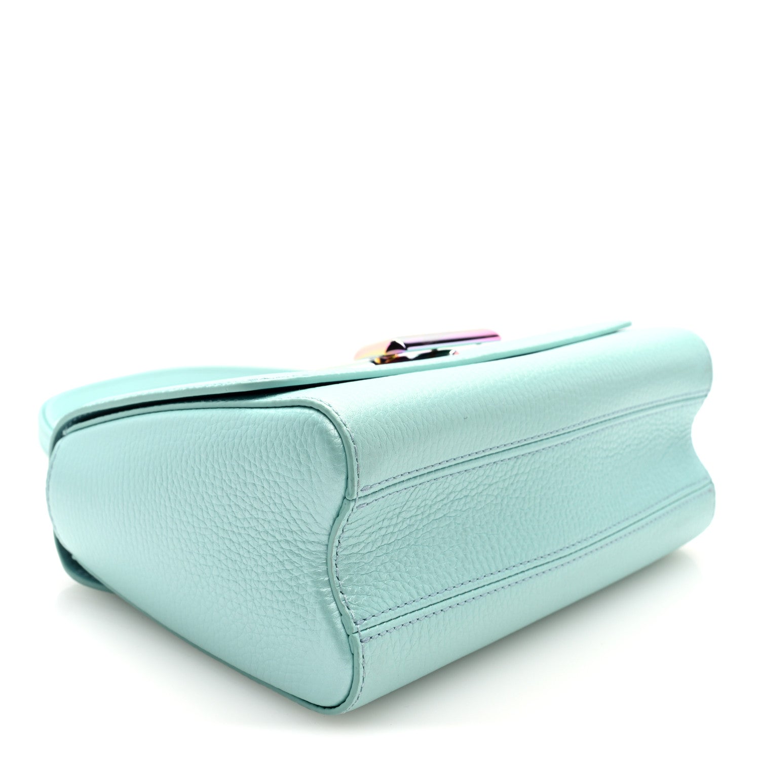Louis Vuitton Iridescent Grained Calfskin Summer Splash Twist MM Blue