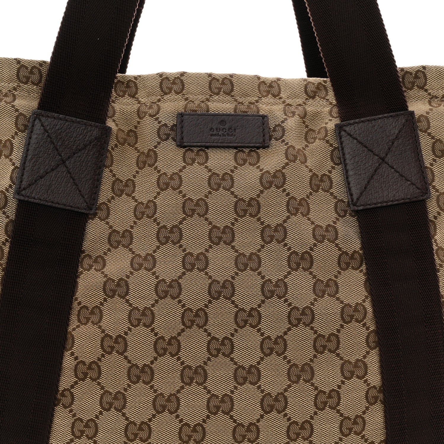 Gucci GG Monogram Medium Handle Vertical Tote Bag Dark Brown