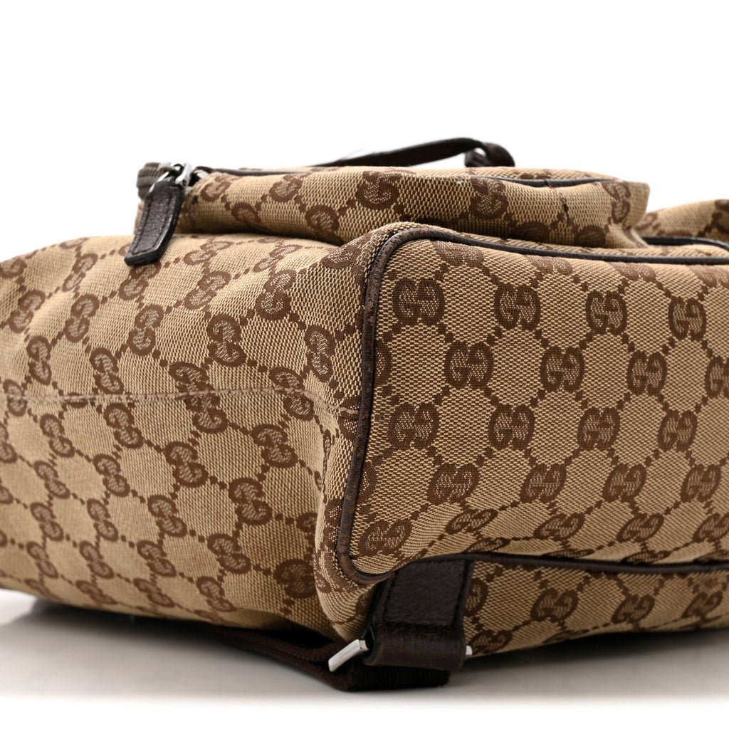 Gucci Monogram Backpack Dark Brown
