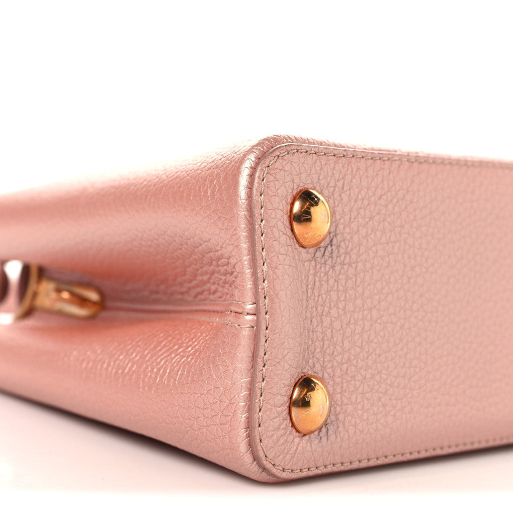 Louis Vuitton Metallic Taurillon Capucines BB Pearly Pink