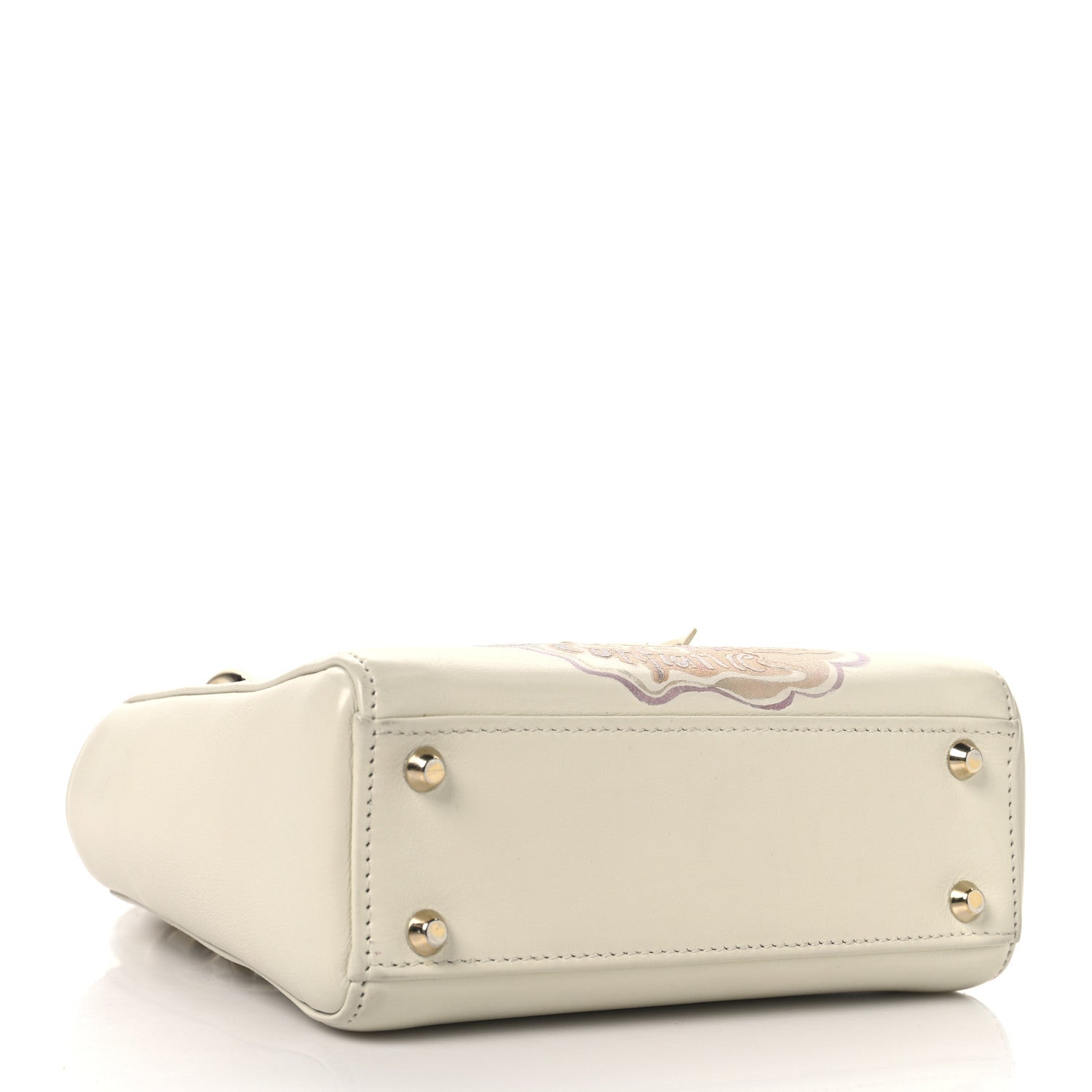 Christian Dior Calfskin Niki De Saint Phalle Dioramour Mini Supple Lady Dior White Multicolor