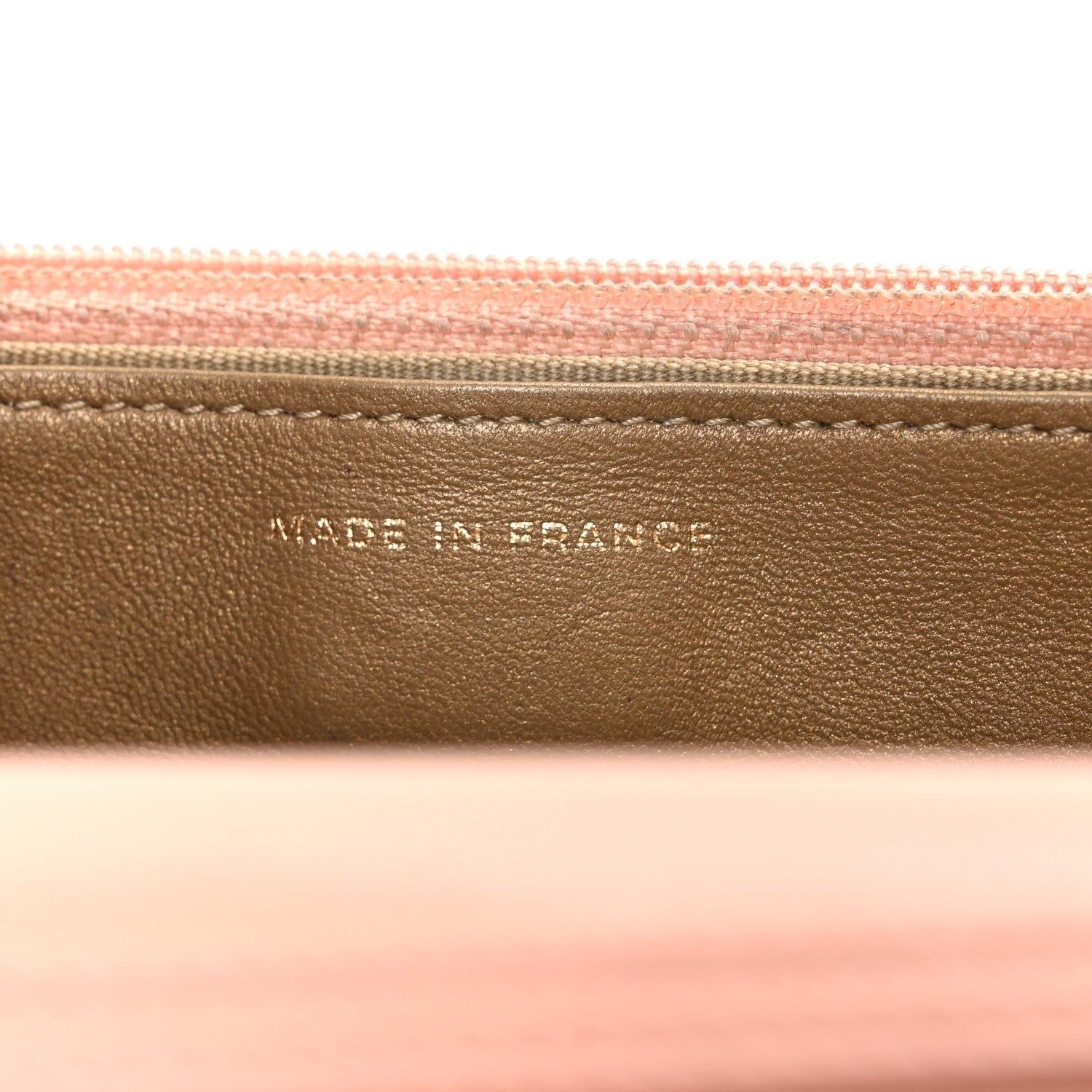 Chanel Lambskin Quilted CC Pearl Crush Wallet on Chain WOC Light Orange