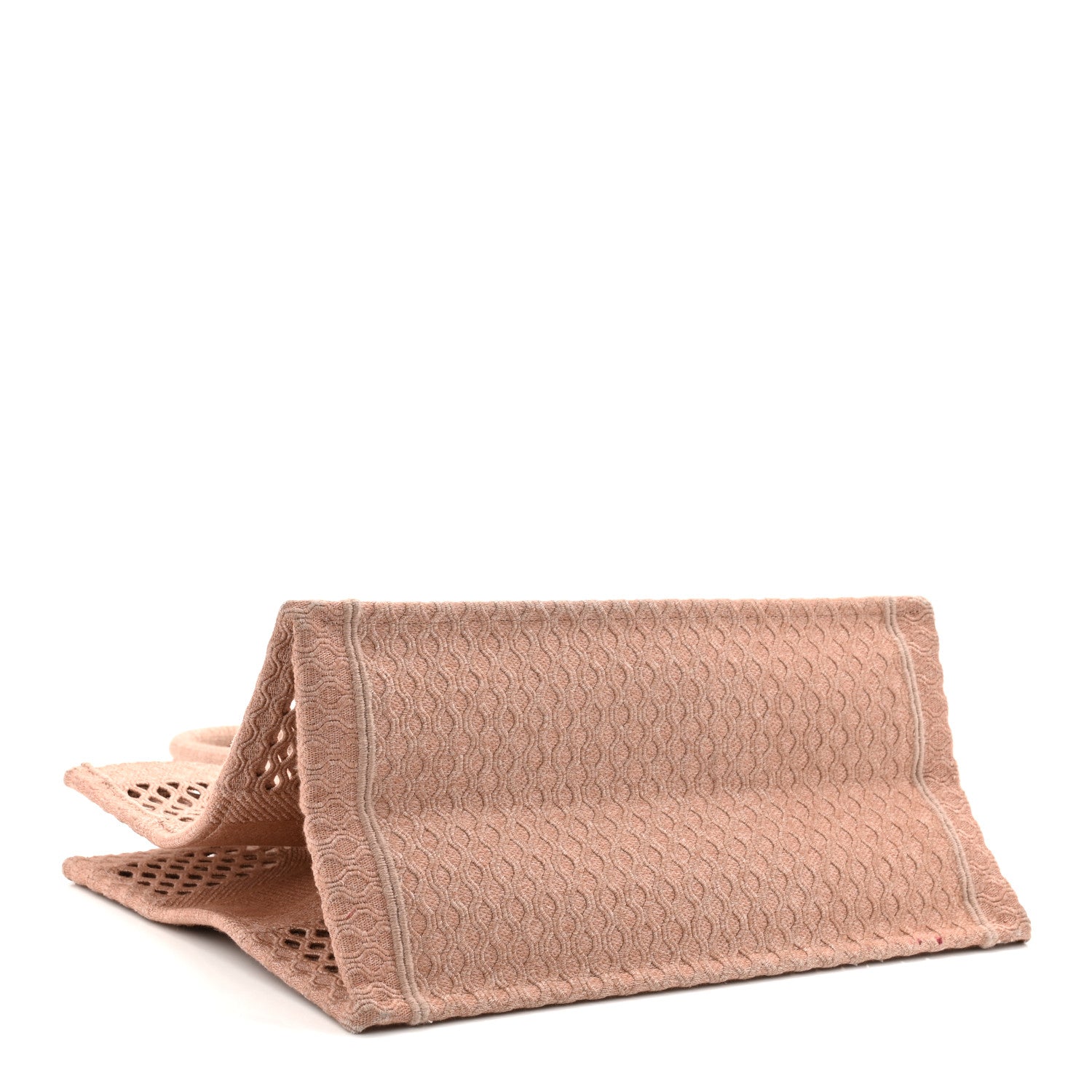 Christian Dior Mesh Embroidered Medium Book Tote Clay