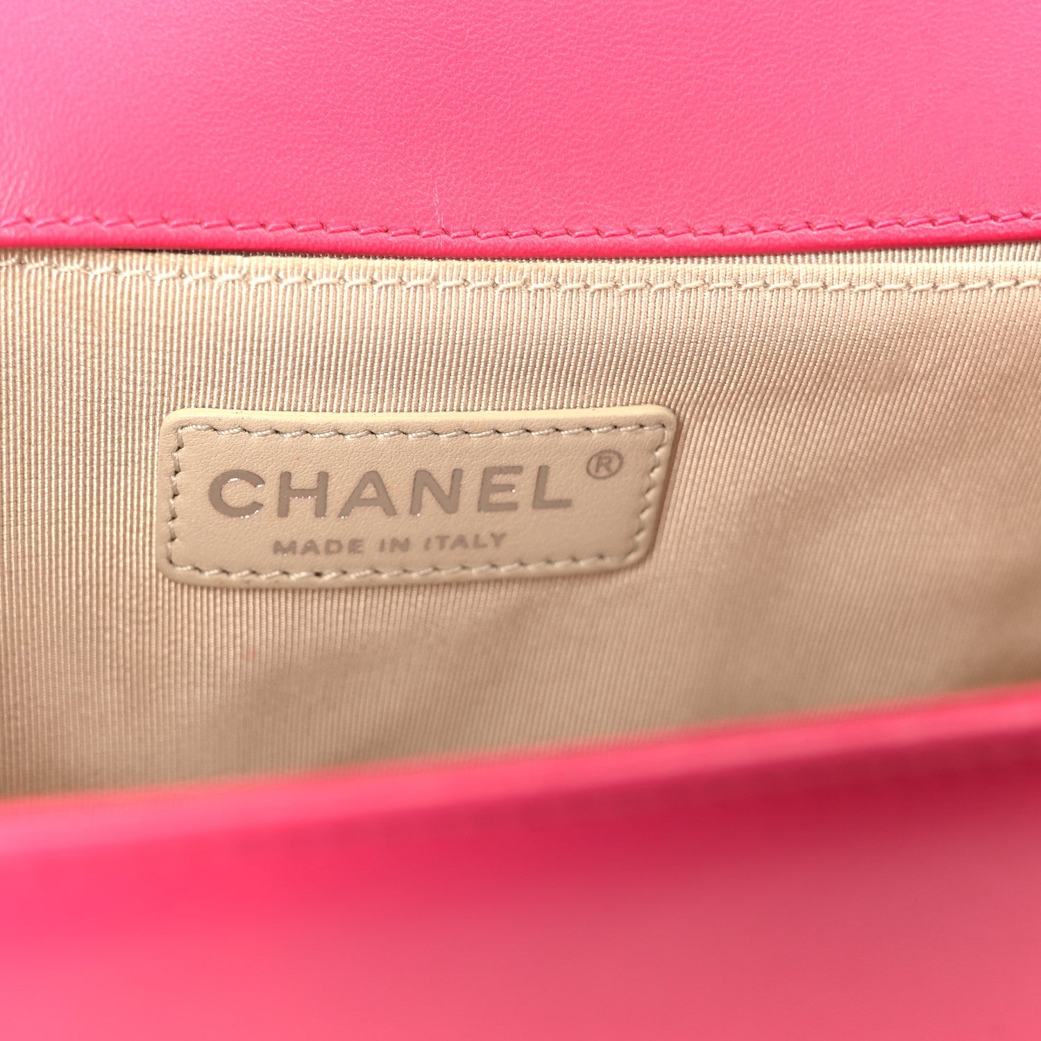 Chanel Lambskin Quilted Medium Boy Flap Dark Pink