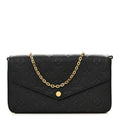 Louis Vuitton Empreinte Pochette Felicie Chain Wallet Black