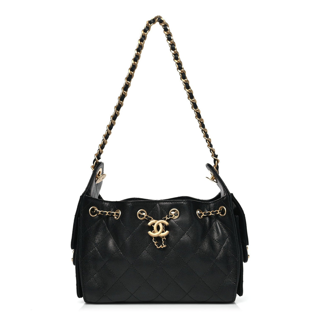 Chanel Caviar Quilted Mini Chanel 25 Handbag Black