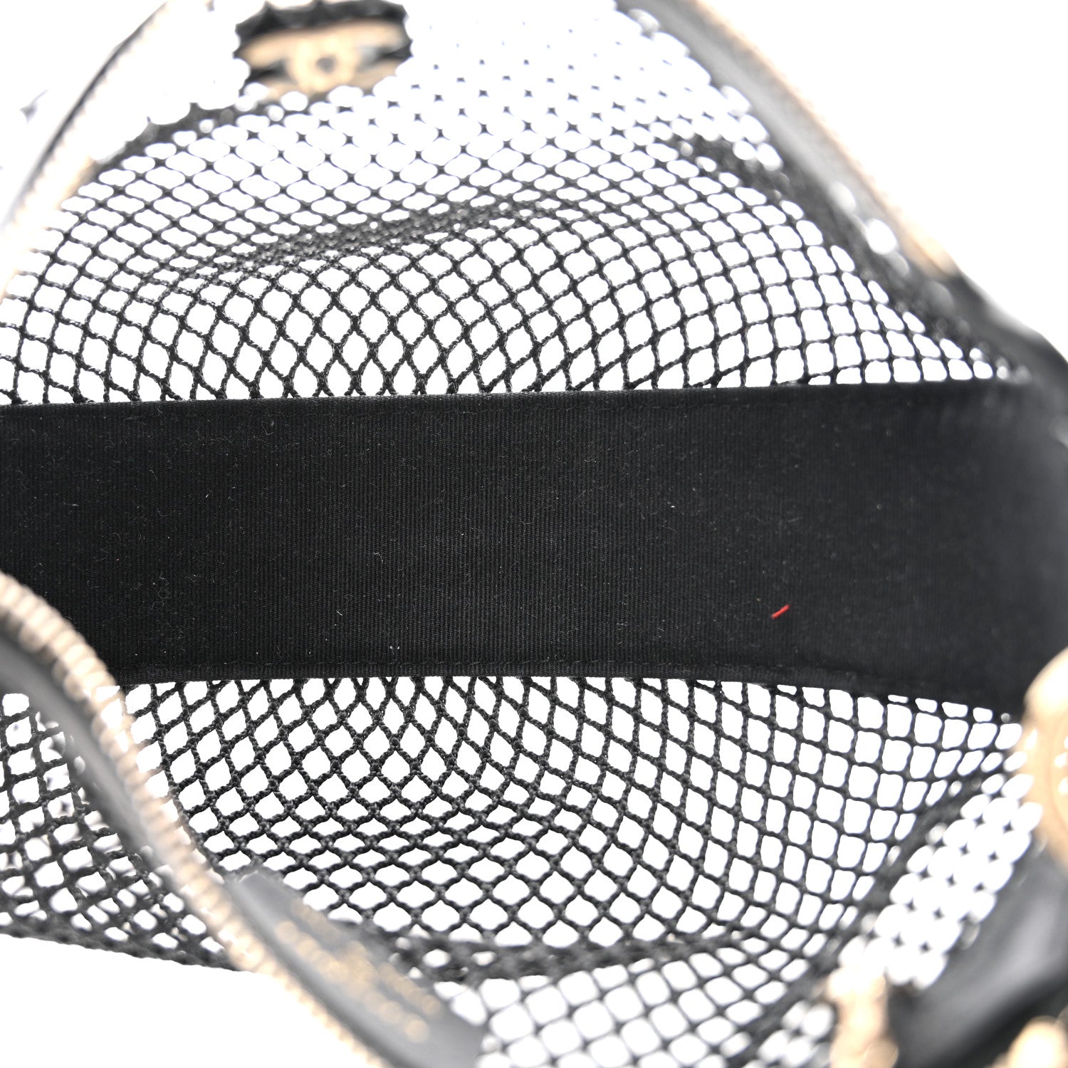 Chanel Mesh Shiny Lambskin Chain Hobo Black