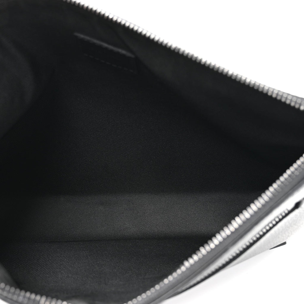 Louis Vuitton Grained Calfskin Aerogram Takeoff Pouch Black