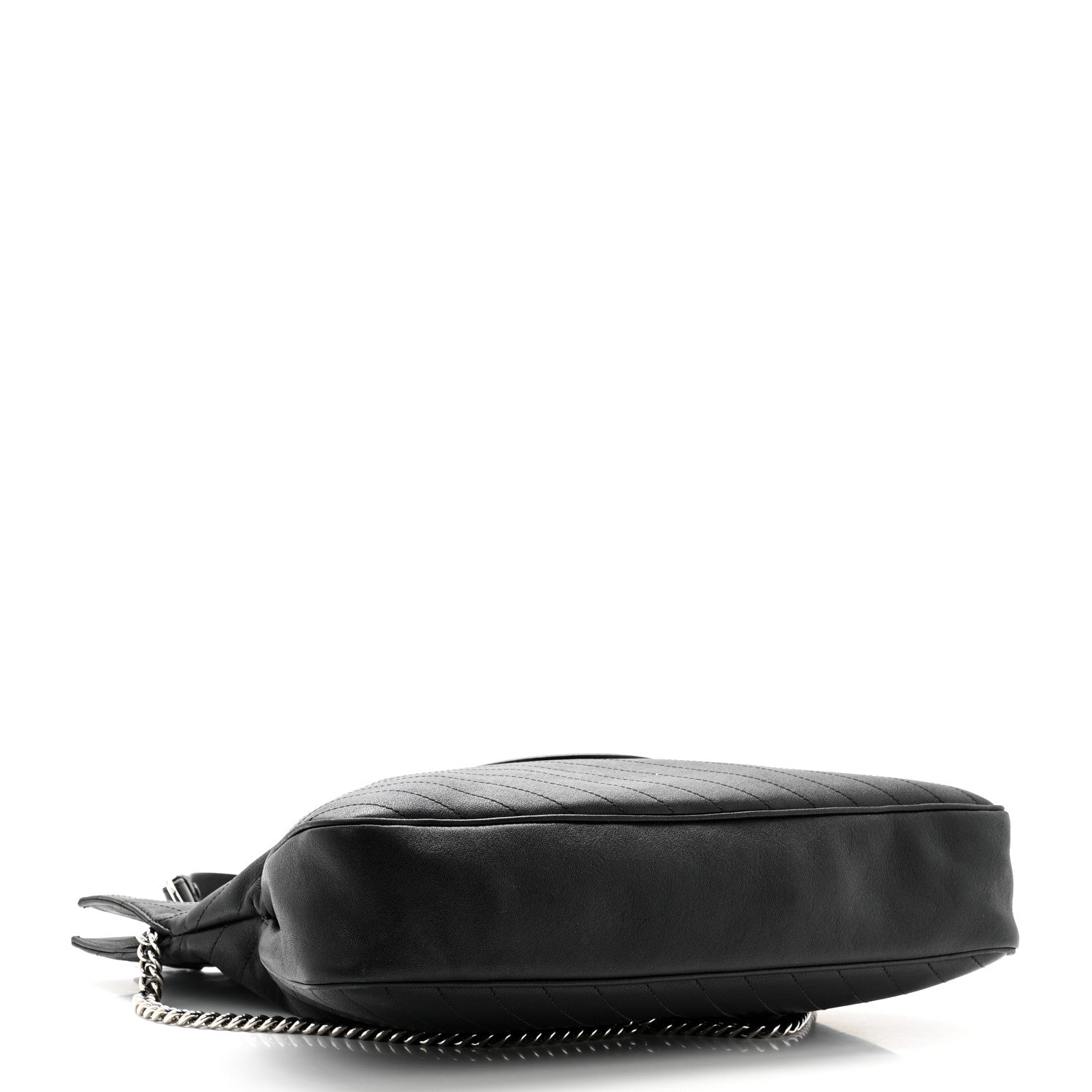 Gucci Sakai Be Green Calfskin Diagonal Stitched Medium Blondie Tote Black