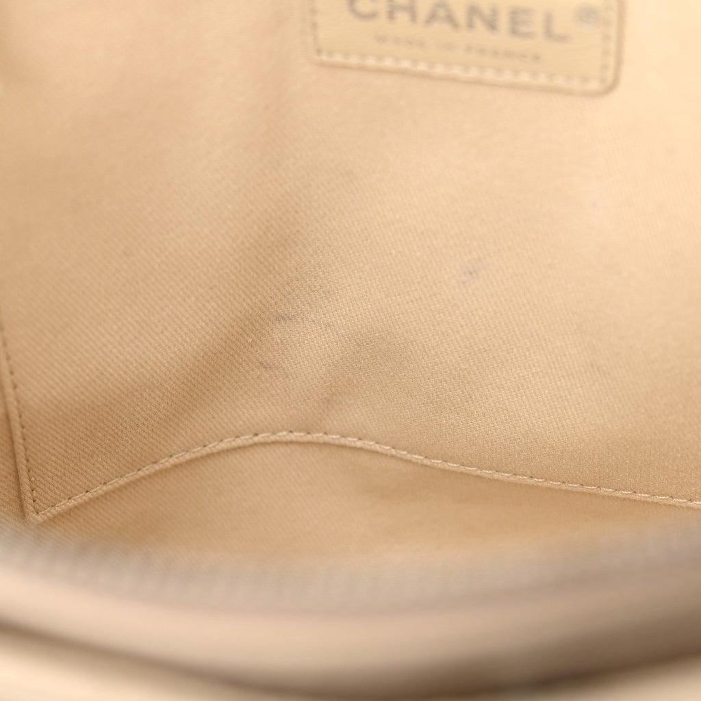 Chanel Grained Vegetal Calfskin Small Urban Shopping Tote Beige