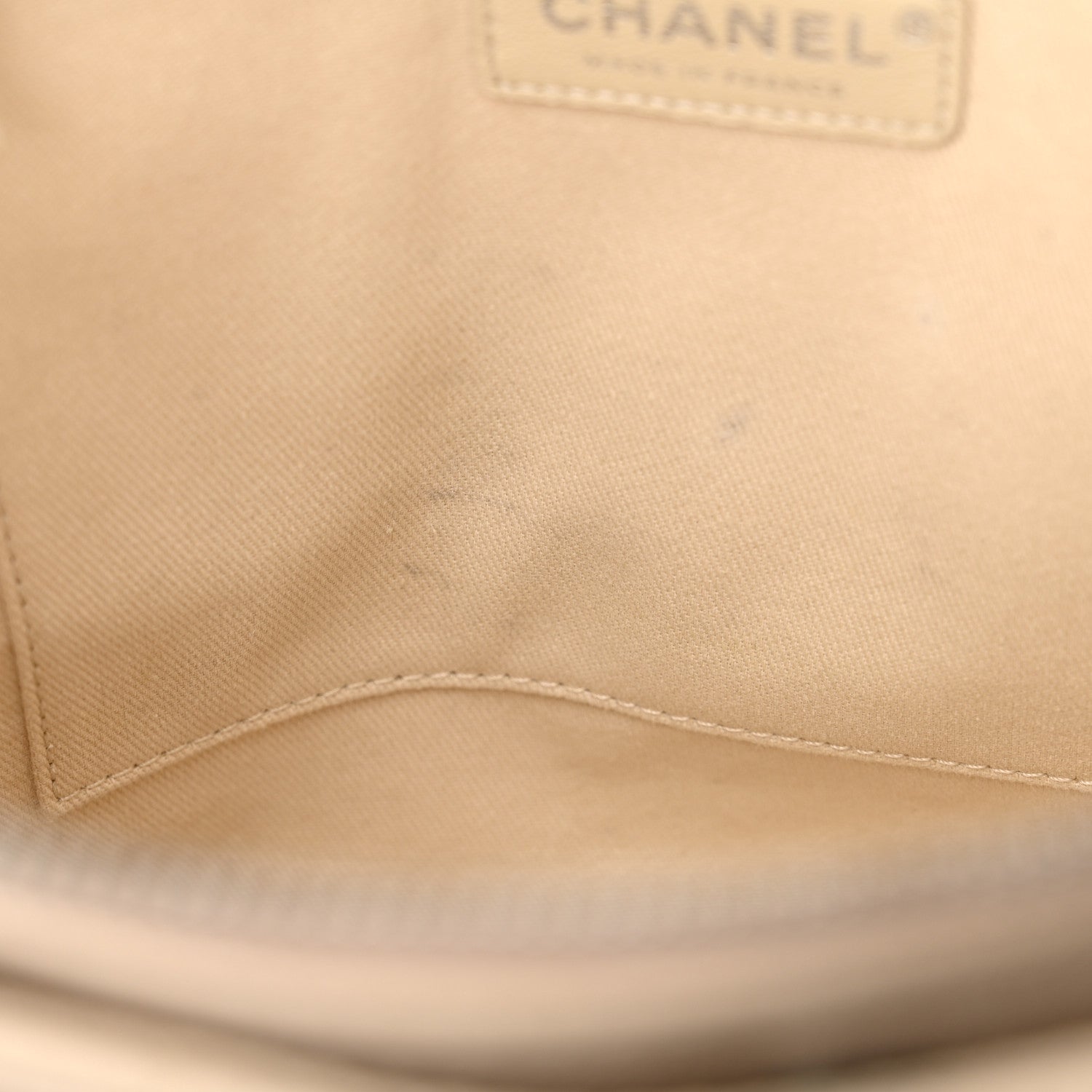 Chanel Grained Vegetal Calfskin Small Urban Shopping Tote Beige
