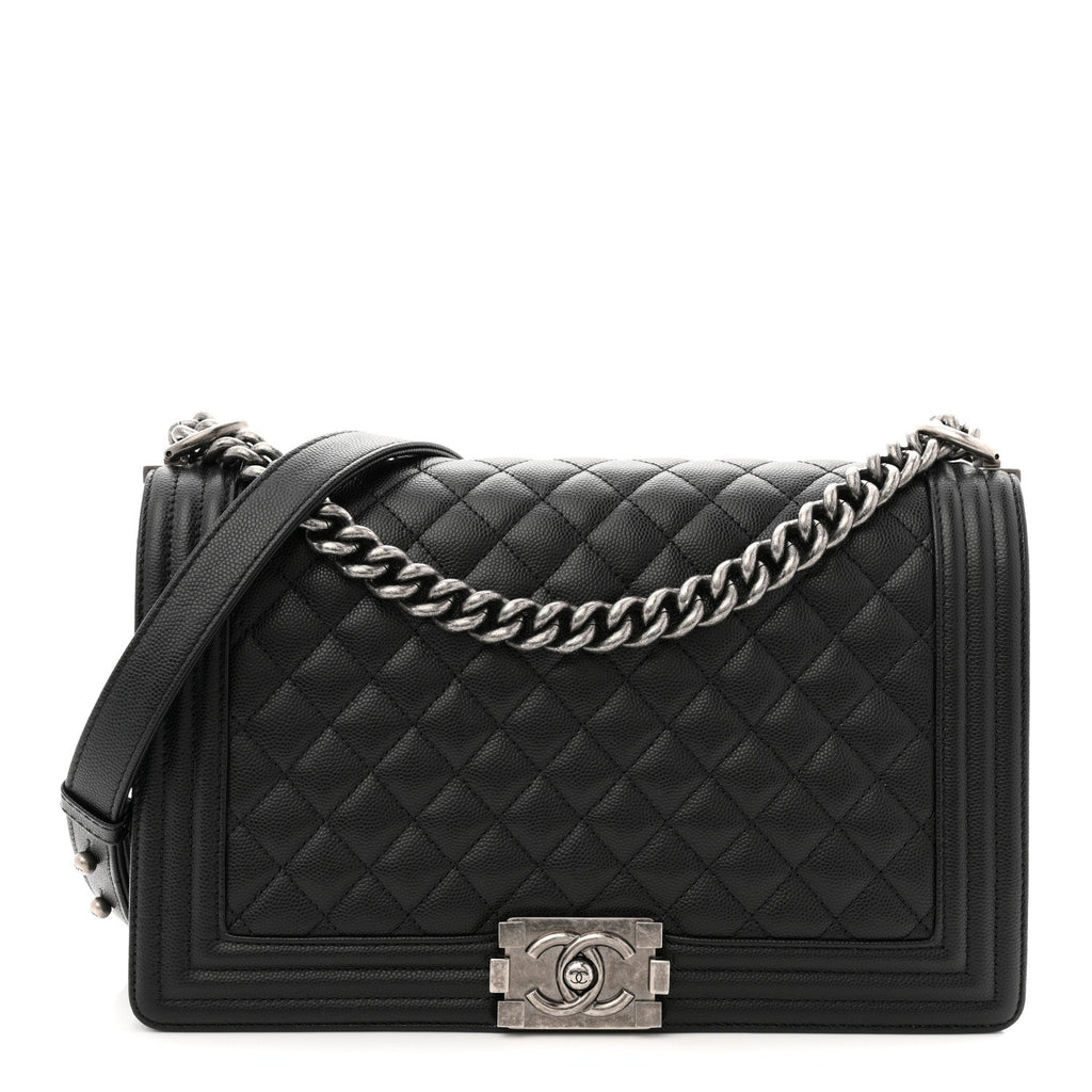 Chanel Caviar Quilted New Medium Boy Flap Black