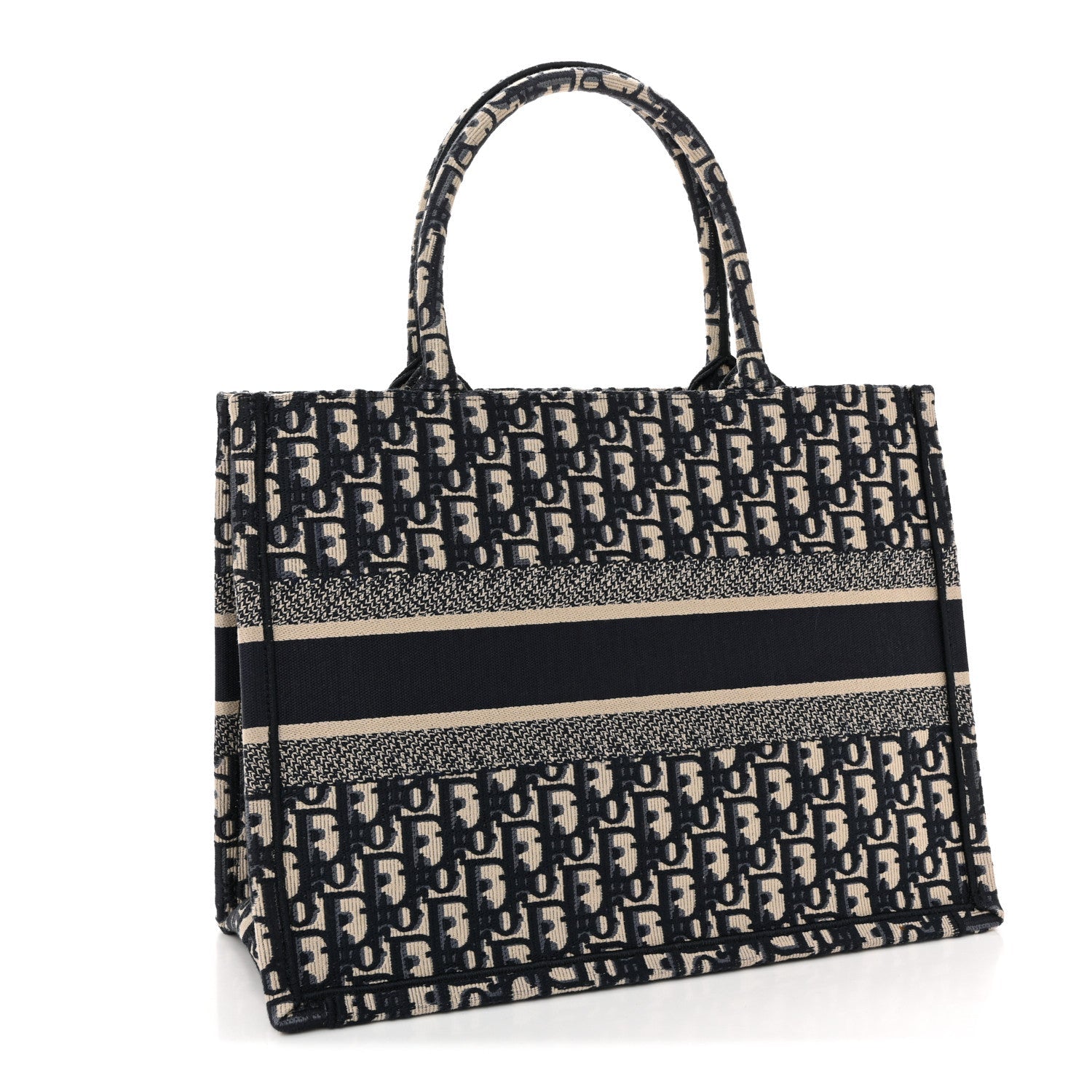 Christian Dior Oblique Medium Book Tote Blue Multicolor