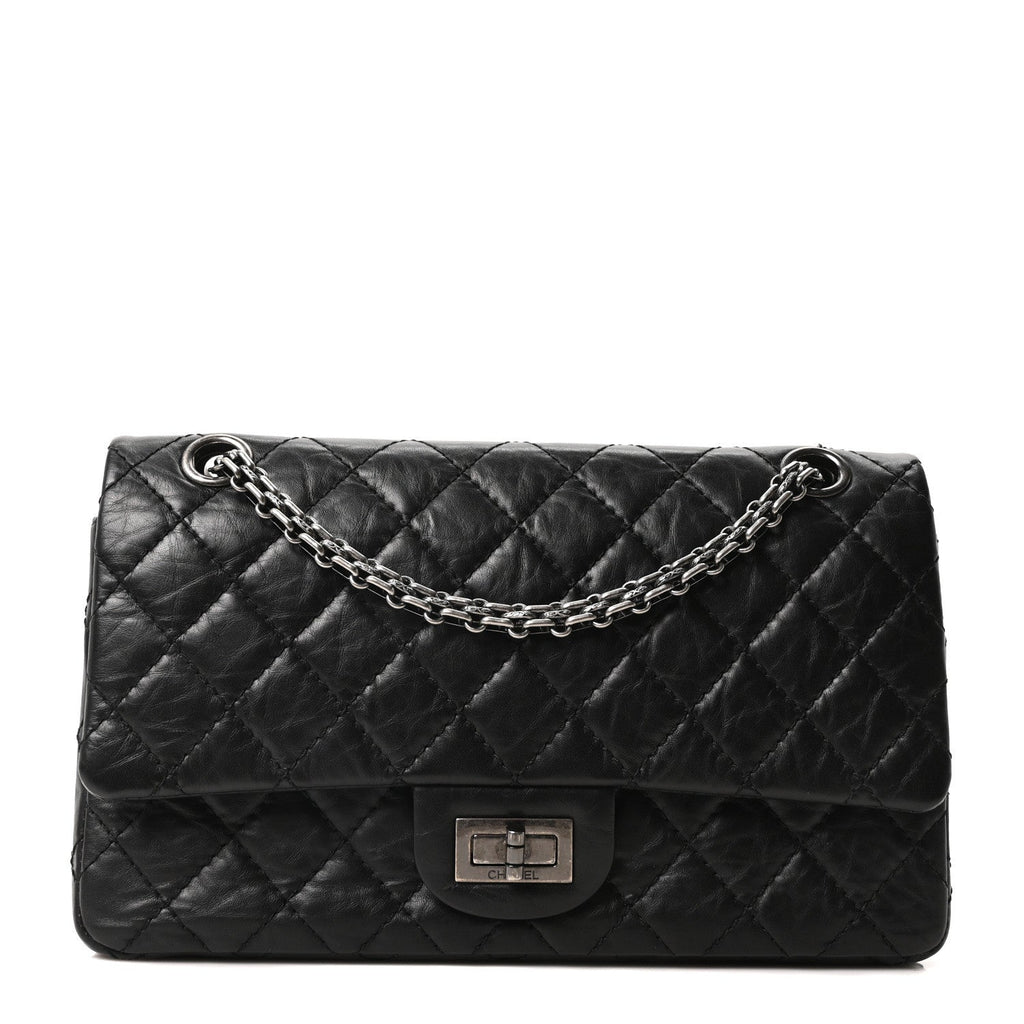 Chanel Aged Calfskin Quilted 2.55 Reissue 225 Flap Black