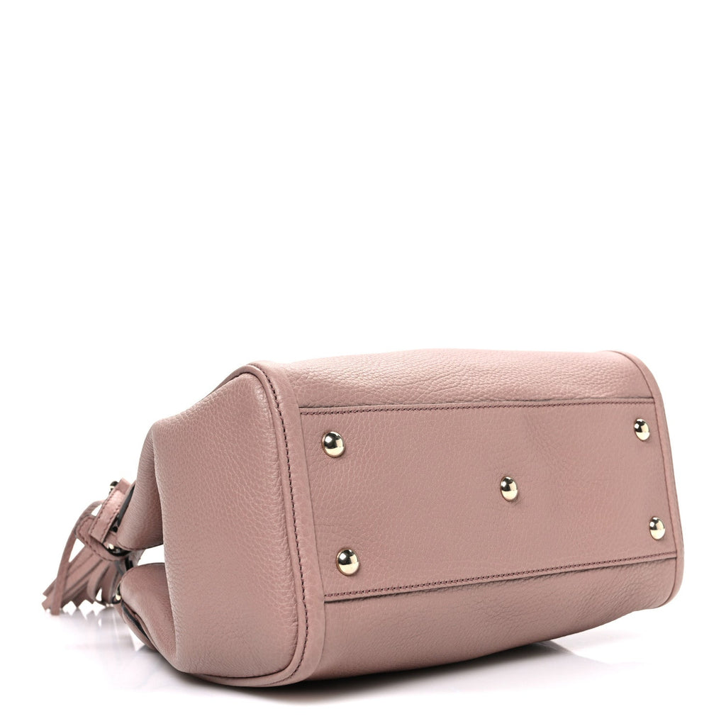 Gucci Pebbled Calfskin Small Soho Shoulder Bag Light Pink