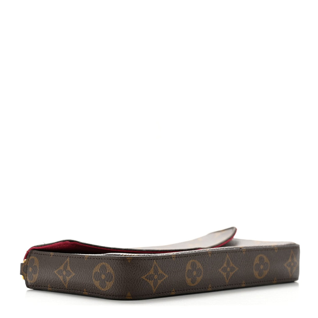 Louis Vuitton Monogram Pochette Felicie Chain Wallet Fuchsia