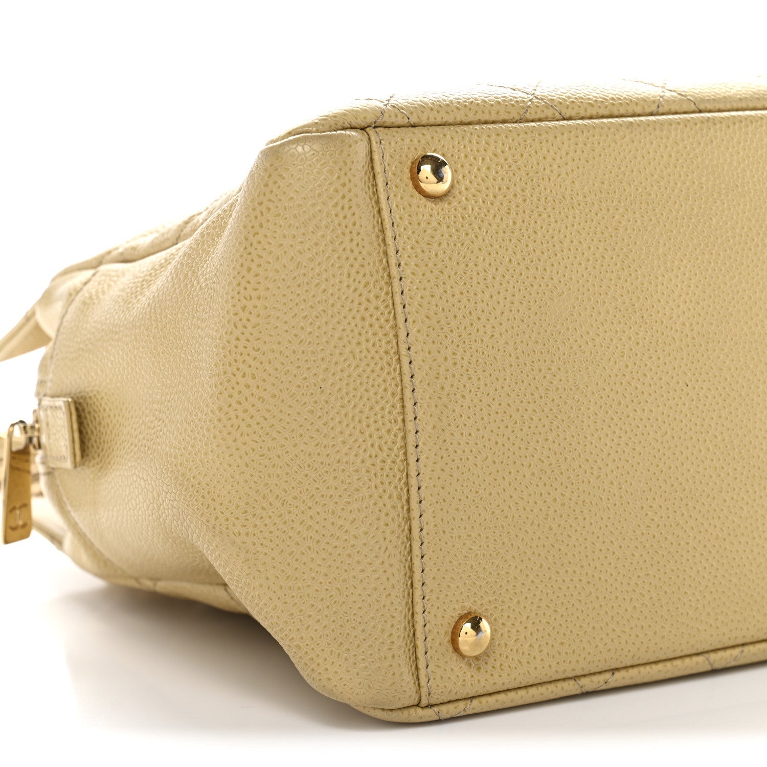 Chanel Caviar Quilted Petit Timeless Tote PTT Beige