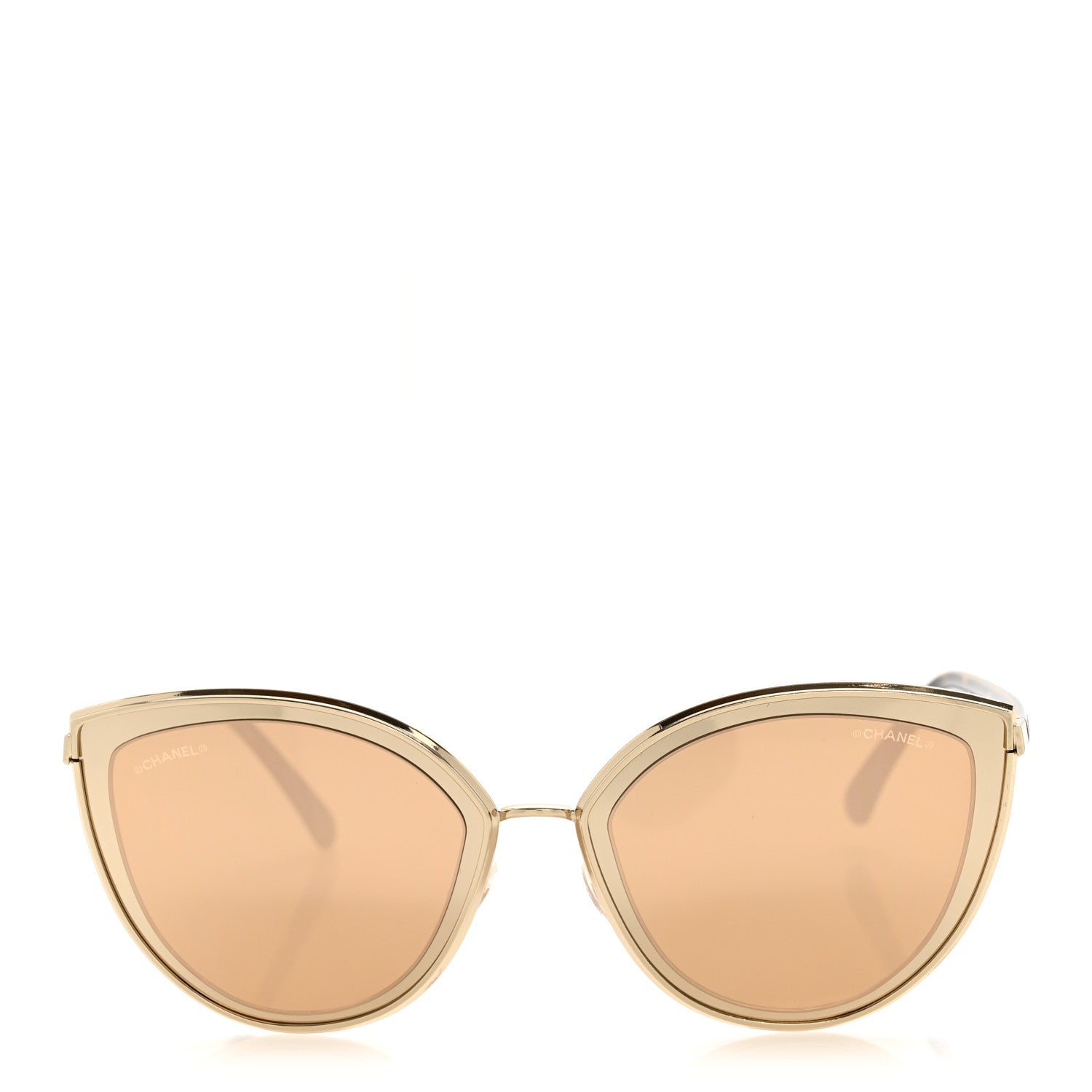 Metal Cat Eye Sunglasses 4222 Gold