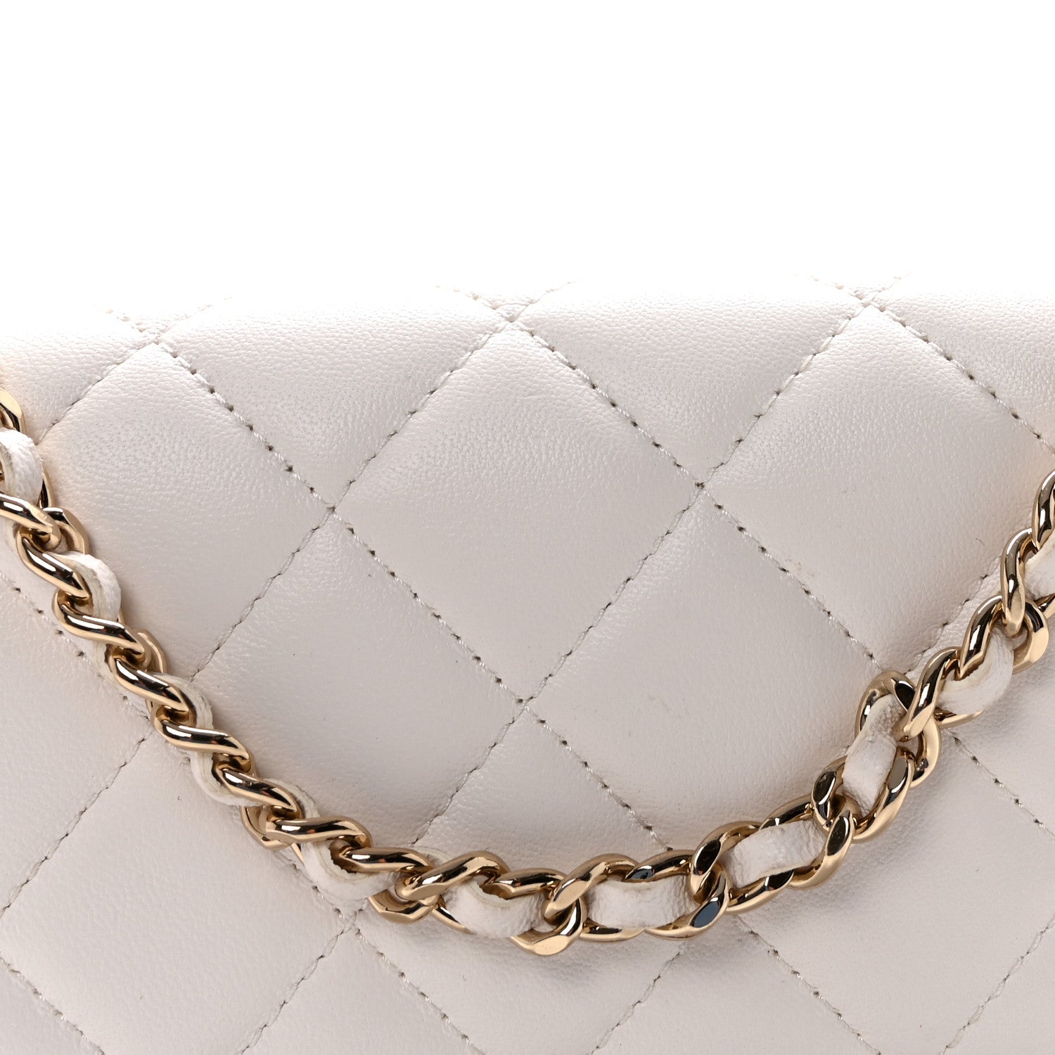 Chanel Lambskin Quilted Resin CC Mini Flap Bag White Black