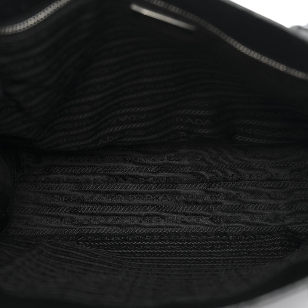 Prada Cinghiale Triangle Tote Black