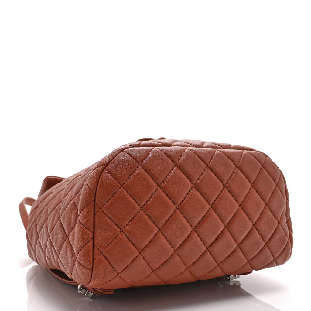 Chanel Lambskin Quilted Small Urban Spirit Backpack Brown