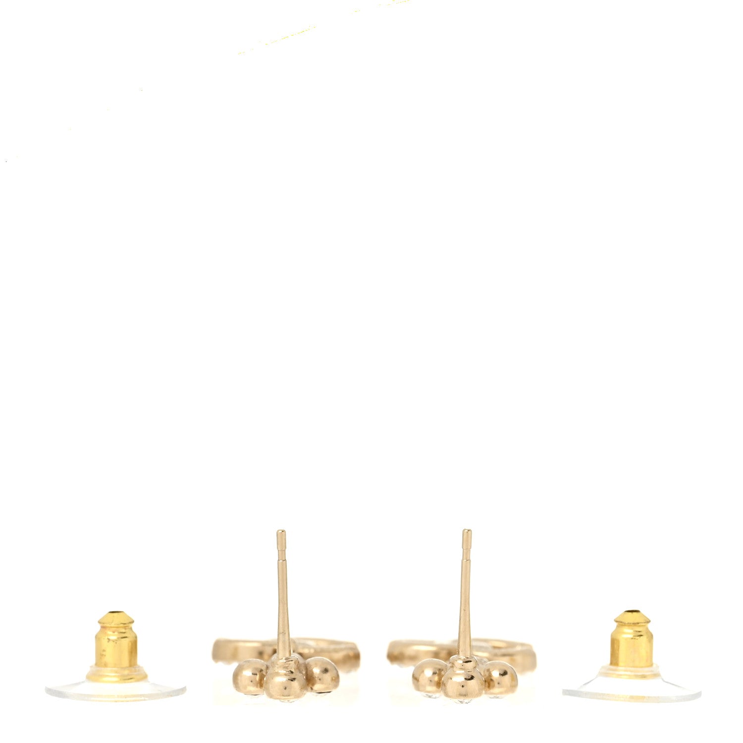 Crystal CC Cross Drop Earrings Gold