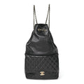 Chanel Lambskin Quilted Large In Seoul Backpack Black