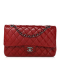 Chanel Lambskin Quilted Medium Double Flap Red