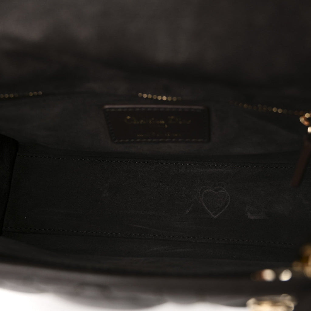 Christian Dior Lambskin Cannage Small My ABCDior Lady Dior Dark Brown