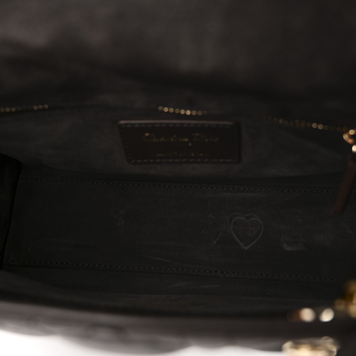 Christian Dior Lambskin Cannage Small My ABCDior Lady Dior Dark Brown