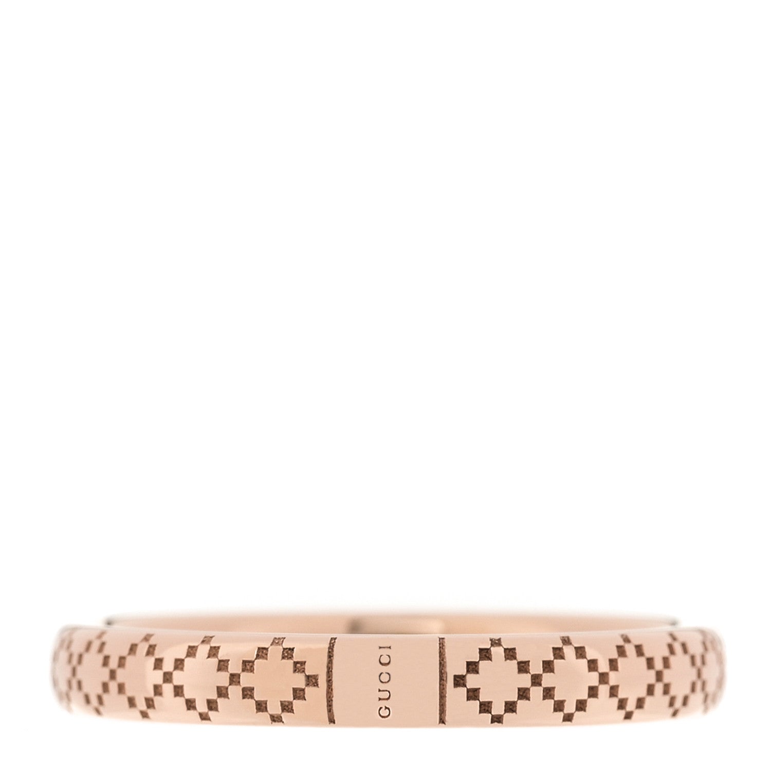 Gucci 18K Rose Gold Diamantissima Band Ring 50 5.25