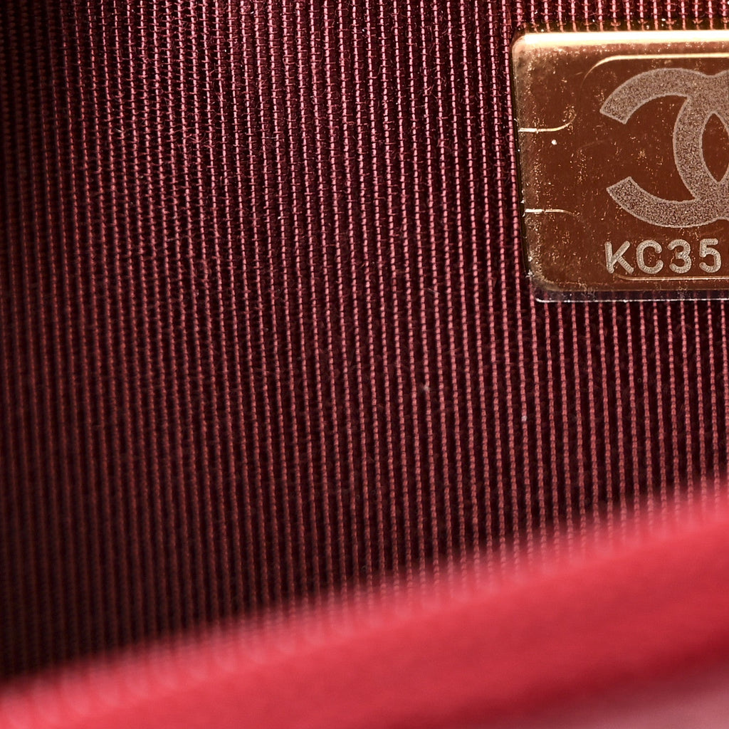 Chanel Lambskin Quilted Wallet On Chain WOC Burgundy