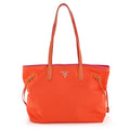 Prada Tessuto Nylon Saffiano Tote Papaya Ibisco