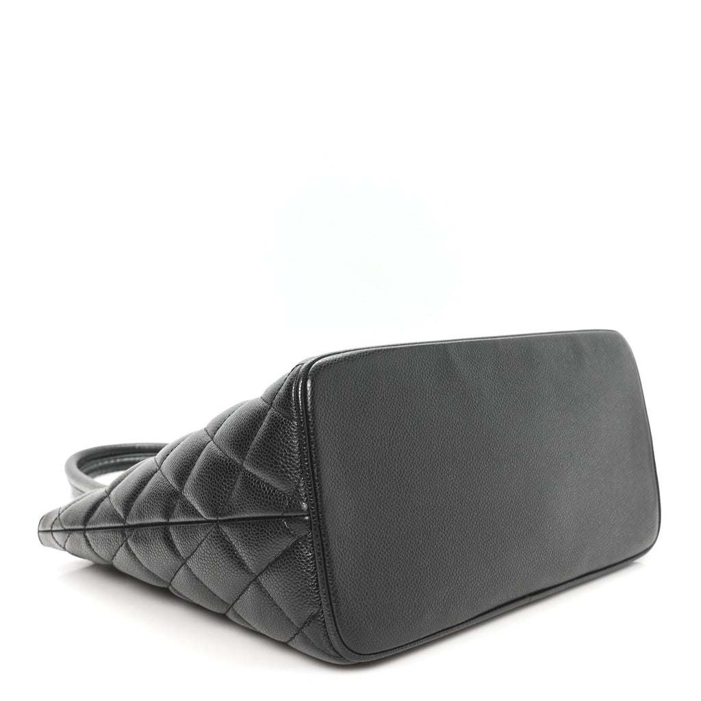 Chanel Caviar Quilted Medallion Tote Black
