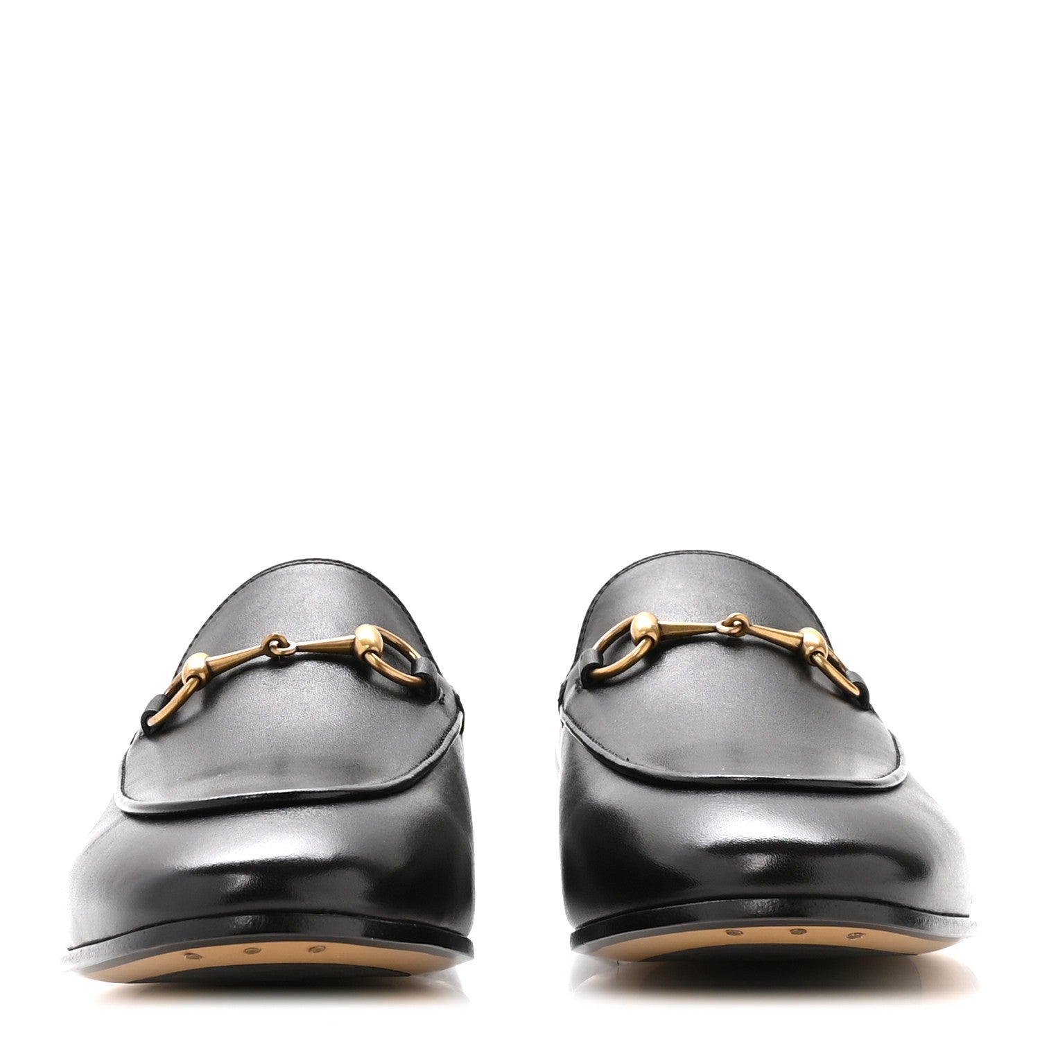 Gucci Calfskin Womens Jordaan Loafers 38.5 Black