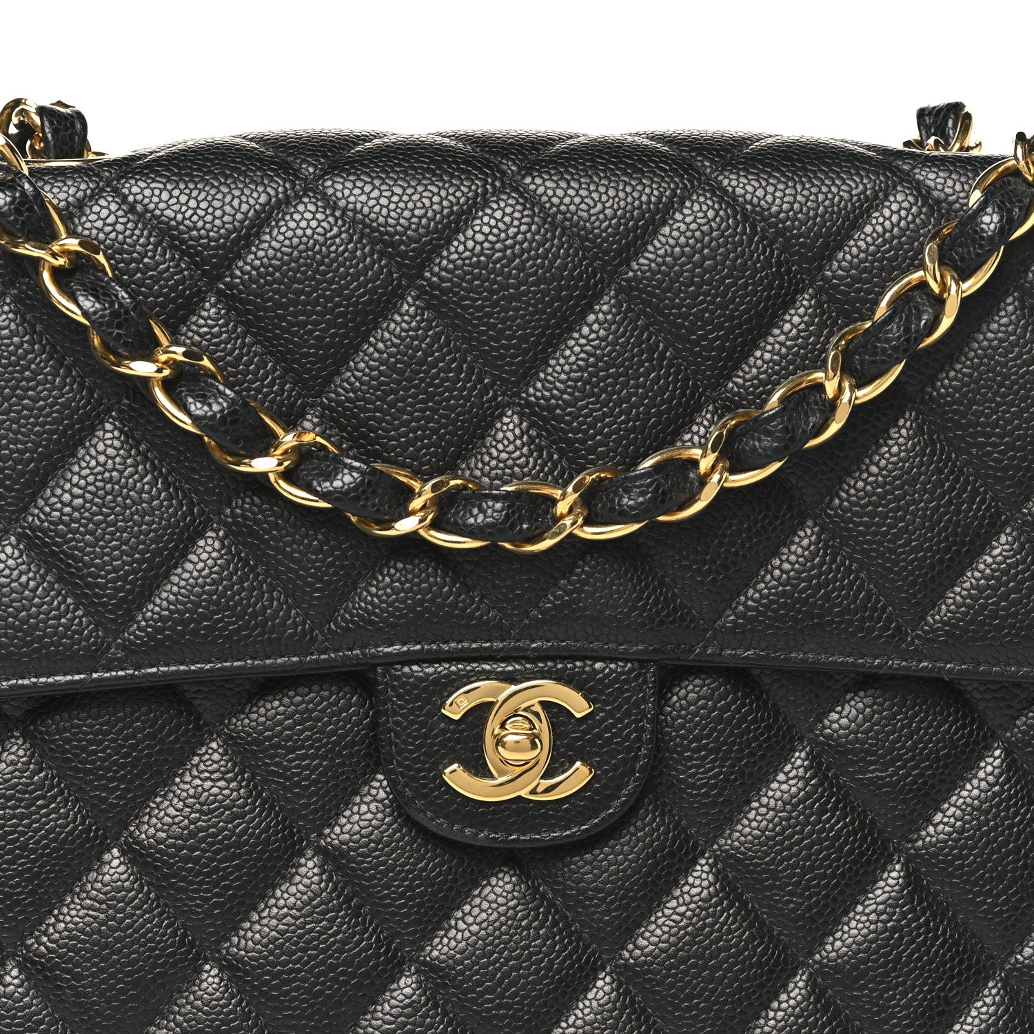 Chanel Caviar Jumbo Single Flap Black