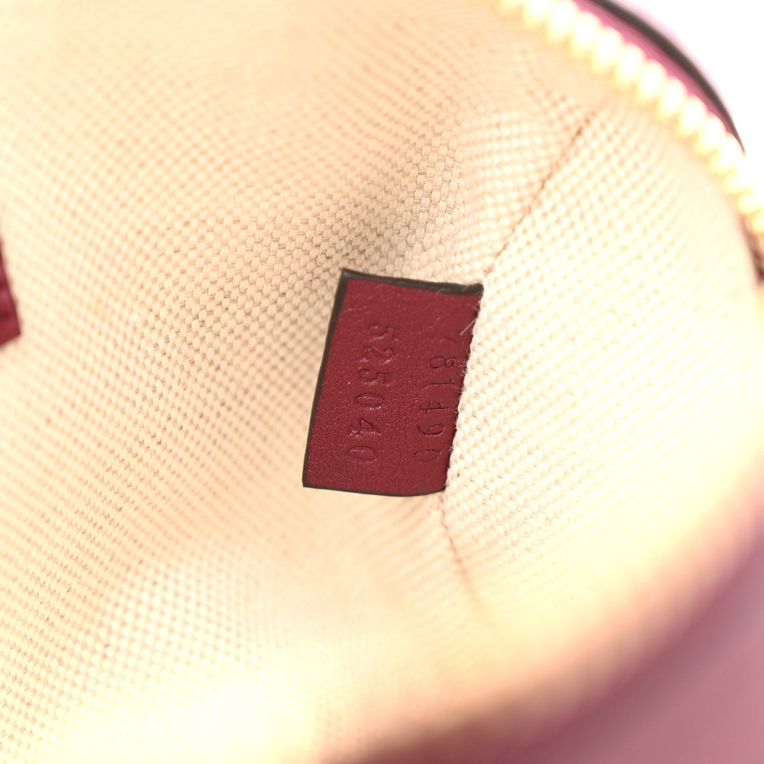 Gucci GG Supreme Monogram Textured Dollar Calfskin Web Super Mini Ophidia Top Handle Bowler Bag Rosso Ancora