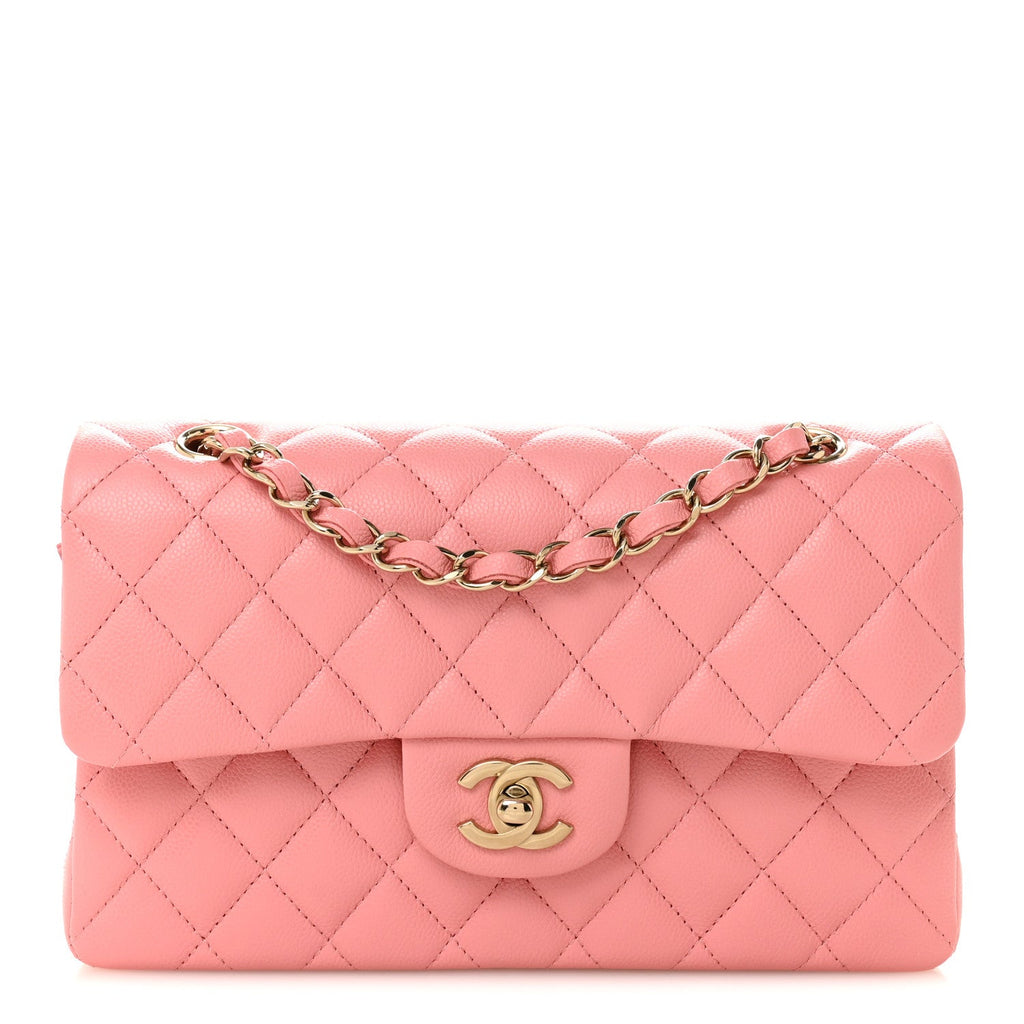 Chanel Caviar Quilted Small Double Flap Light Pink