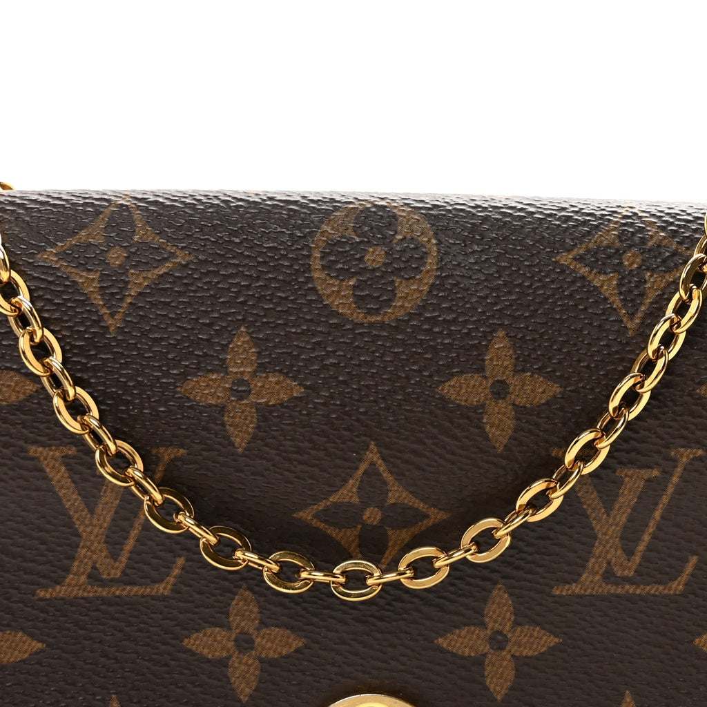 Louis Vuitton Monogram Flore Chain Wallet Rose Ballerine